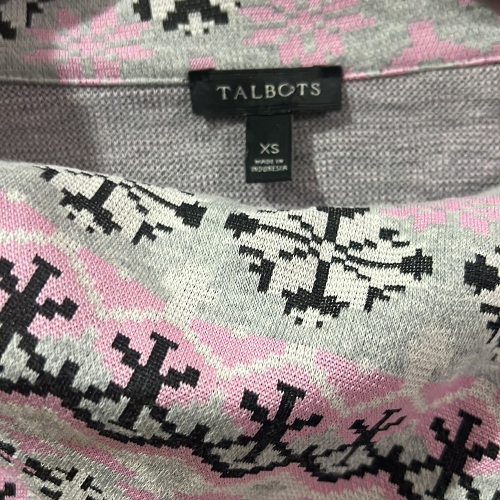 Talbots Button Down Collar Sweater Sweatshirt - image 3